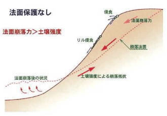 法面保護なし